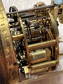 Pendule de cheminée Napoléon III Euterpe Japy Frères régule patiné XIXe
