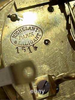 Pendule de cheminée Napoléon III Euterpe Japy Frères régule patiné XIXe