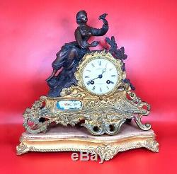 Pendule horloge C. DETOUCHE Horloger de Napoleon III Paris XIX Eme Siecle