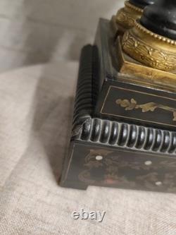 Pendule portique Napoléon III colonnes torsadées mouvement Japy Frères XIXe