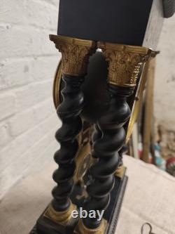 Pendule portique Napoléon III colonnes torsadées mouvement Japy Frères XIXe