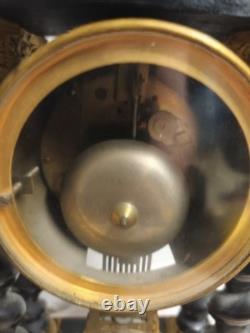 Pendule portique Napoléon III colonnes torsadées mouvement Japy Frères XIXe