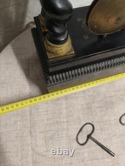 Pendule portique Napoléon III colonnes torsadées mouvement Japy Frères XIXe