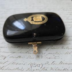 Petit Porte Monnaie Ecaille XIXè Monogramme EB Victorian French Purse 19thC