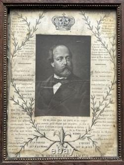 Photographie Souvenir Royaliste Henri V Comte de Chambord Légitimiste XIX ème