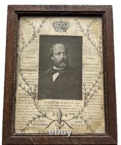 Photographie Souvenir Royaliste Henri V Comte de Chambord Légitimiste XIX ème