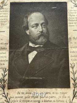 Photographie Souvenir Royaliste Henri V Comte de Chambord Légitimiste XIX ème