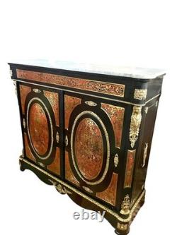 Placard Boulle original Napoléon III France, XIXe siècle plateau en marbre