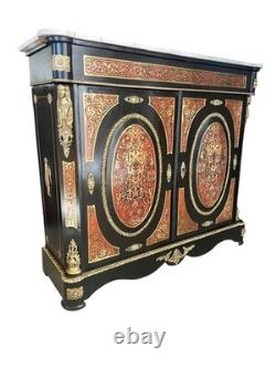 Placard Boulle original Napoléon III France, XIXe siècle plateau en marbre