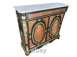 Placard Boulle original Napoléon III France, XIXe siècle plateau en marbre