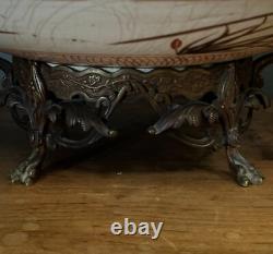 Plat en bronze et coupe Japon XIXe Napoléon III Imari L6720