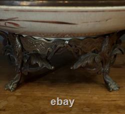 Plat en bronze et coupe Japon XIXe Napoléon III Imari L6720