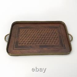 Plateau Marqueterie Bois XIXe Cube De Necker Napoleon III Ou Belle Époque Plateau Marqueterie Bois XIXe Cube De Necker Napoleon III Ou Belle Époque