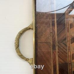 Plateau Marqueterie Bois XIXe Cube De Necker Napoleon III Ou Belle Époque Plateau Marqueterie Bois XIXe Cube De Necker Napoleon III Ou Belle Époque