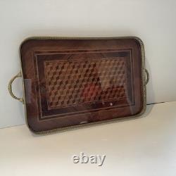 Plateau Marqueterie Bois XIXe Cube De Necker Napoleon III Ou Belle Époque Plateau Marqueterie Bois XIXe Cube De Necker Napoleon III Ou Belle Époque