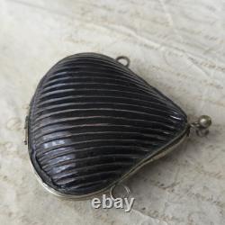 Porte Monnaie Ancien Fin XIXè Napoléon III Réalisé avec une Noix Victorian