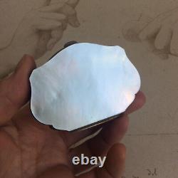 Porte Monnaie Ancien en Nacre Ecusson d'Argent Napoleon III XIXè