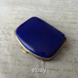 Porte Monnaie Email Bleu Fin XIXè Napoléon III French Victorian