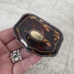 Porte Monnaie Incrustation D'Or Ecaille Fin XIXè Napoléon III Victorian