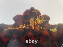 Porte courrier en bois laqué à décor d'oiseaux, XIXe