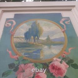 Porte peinte haussmannienne 267x80cm XIX° Louis XVI Napoléon III XIX° français Porte peinte haussmannienne 267x80cm XIX° Louis XVI Napoléon III XIX° français