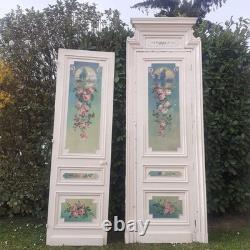 Porte peinte haussmannienne 267x80cm XIX° Louis XVI Napoléon III XIX° français