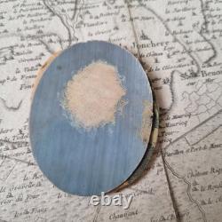 Portrait Dame MINIATURE Peinte Fin XIXè Beau Cadre French Victorian 19thC