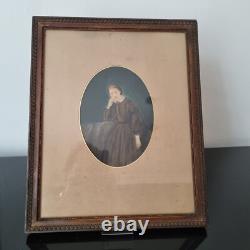 Portrait Femme Fin XIXè Napoléon III Encadré Last 19thC Painting