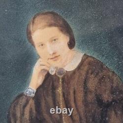 Portrait Femme Fin XIXè Napoléon III Encadré Last 19thC Painting