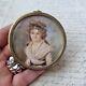 Portrait Miniature Xixè Jeune Femme French Victorian Painted 19thc