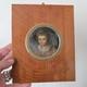 Portrait Miniature Xix&egrave; Peinture Fix&eacute; Sous Verre Dame Bijoux Corail Angleterre