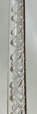 Présentoir porte-montre de table cristal torsadé et sa cloche XIXe siècle 36cm