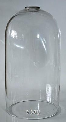Présentoir porte-montre de table cristal torsadé et sa cloche XIXe siècle 36cm