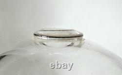 Présentoir porte-montre de table cristal torsadé et sa cloche XIXe siècle 36cm