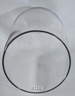 Présentoir porte-montre de table cristal torsadé et sa cloche XIXe siècle 36cm