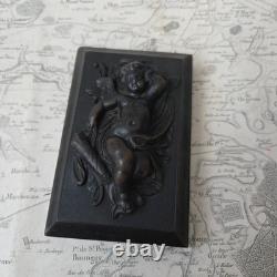 Presse Papier en Gutta Percha Ange Putti Amour XIXè Napoléon III Second Empire