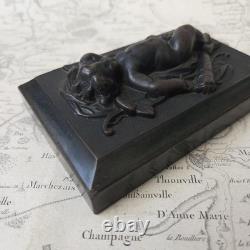 Presse Papier en Gutta Percha Ange Putti Amour XIXè Napoléon III Second Empire