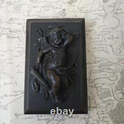 Presse Papier en Gutta Percha Ange Putti Amour XIXè Napoléon III Second Empire