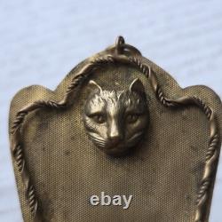 Pyrogène Chat en Nacre et Laiton Souvenir Grand Tour XIXè Palais Royal 19thC