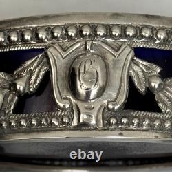 Quatre salières en argent massif Napoléon III XIXe pieds boucs M3918