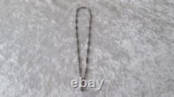RARE ancien collier en argent massif breloque XIXe Siècle Napoléon III