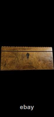Rare Coffret À Thé Bois Précieux Sorrente XIX
