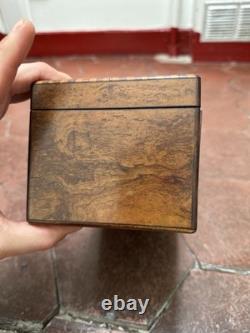 Rare Coffret À Thé Bois Précieux Sorrente XIX