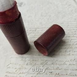 Rare Flacon A Sels Double XIXè Napoléon III Cristal Etui en Cuir Palais Royal