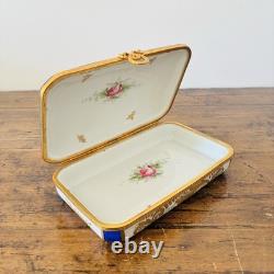 Rare Grande Boîte à Bijoux en Porcelaine de Style Sèvres Signée LUC Fin XIXe