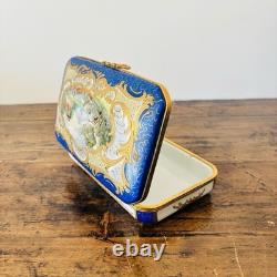Rare Grande Boîte à Bijoux en Porcelaine de Style Sèvres Signée LUC Fin XIXe