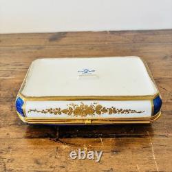 Rare Grande Boîte à Bijoux en Porcelaine de Style Sèvres Signée LUC Fin XIXe