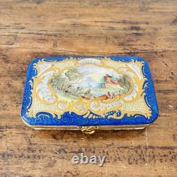 Rare Grande Boîte à Bijoux en Porcelaine de Style Sèvres Signée LUC Fin XIXe