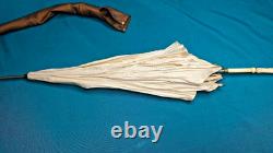 Rare Ombrelle ancienne XIXe Marquise pliante Pièce de Collection Signée TBE