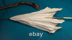 Rare Ombrelle ancienne XIXe Marquise pliante Pièce de Collection Signée TBE